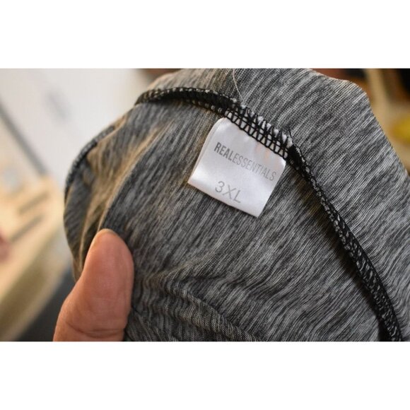 Men's Real Essentials Gray Basketball Shorts Black Strip Pockets Size 3XL - Picture 5 of 6